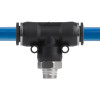 З'єднання цангове Т-подібне INTERTOOL PT-2354 для поліуретанових та ін. шлангів 12*12 мм, 1/4" зовн. різьба