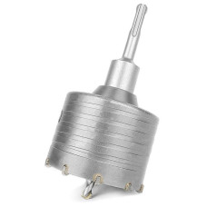 Комплект INTERTOOL SD-7080: свердло корончасте по бетону 80 мм + Перехідник SDS Plus 100мм