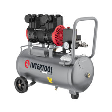 Компресор 24 л безмасляний, INTERTOOL PT-0033 1.5 кВт, 220 В, 8 атм, 250 л/хв, 2800 об/хв