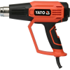 Фен технічний мережевий YATO YT-82295: 2 кВт, 50-600°C, 250-500 л/хв, 7 режимів температури