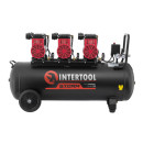 Компресор INTERTOOL PT-0028 100 л, 3x1.1 кВт, 220В, 8атм, 480 л/хв, 1400 об/хв, ..