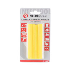 Комплект стрижнів клейових жовтих 7,4 мм * 100 мм, 12 шт INTERTOOL RT-1050