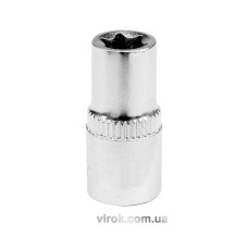 Головка торцева YATO : TORX E6, квадрат 1/4", L= 25 мм. CrV,  [24/240/480]