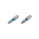 Комплект насадок викруткових  PZ1 1/4"*25мм, S2, уп. 2шт., STORM INTERTOOL ..