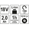 Газонокосарка акумуляторна YATO YT-82830 Li-Ion 18В
