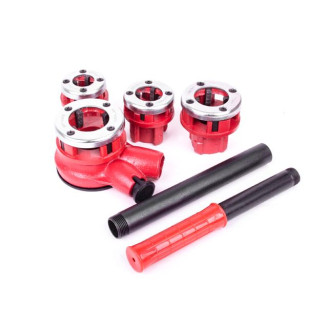 Набір плашок INTERTOOL SD-8004 4 шт. для нарізки різьблення 1/2"; 3/4"; 1"; 1 1/4"