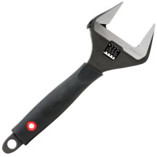 Ключ розвідний 250 мм INTERTOOL XT-0050, гумова рукоятка, розведення губок 50 мм, CrV