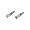 Комплект насадок викруткових  PZ1 1/4"*25мм, S2, уп. 2шт., STORM INTERTOOL VT-0220
