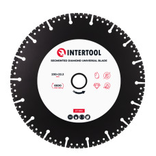 Диск алмазний INTERTOOL CT-1012 універсальний сегментний 230*22.2 на кутову шліфувальну машину