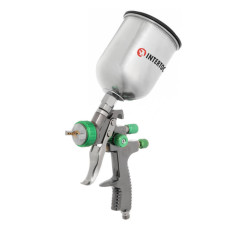 Пневматичний краскопульт INTERTOOL PT-0131 LVLP GREEN професійний, форсунка 1.3мм, верхній ме