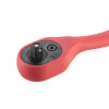 Рукоятка з храповим механізмом на 72 зуби 1/4" вигнута Cr-V (Professional) INTERTOOL HT-2107