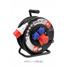 Подовжувач мережевий YATO YT-8120 на котушці 25 м. 5-жильний