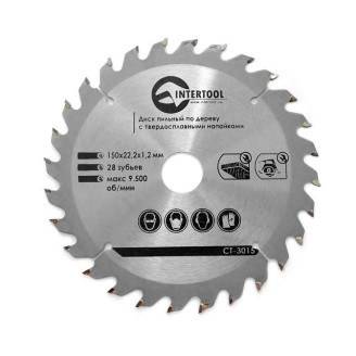 Диск пильний по дереву INTERTOOL CT-3015