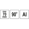 Тиски кутові YATO YT-65136 90 ° 150х150 мм, h = 55 мм, розведення губок - 70 мм