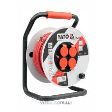Подовжувач мережевий YATO YT-8106 на котушці 30 м. 3-жильний