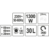 Газонокосарка на 4-х колесах електромережна YATO YT-85200 1300 Вт