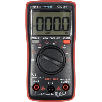 Мультиметр YATO YT-730893 TRUE RMS електричних параметрів із LCD-цифровим діапазоном 19999