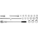 Набір головок торцевих YATO YT-1335 квадрат 3/4", М=19-50 мм з інструментам..