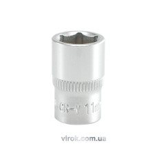 Головка торцева 6-гранна YATO : квадрат 1/4", М= 11 мм, L= 25 мм [24/240/400]