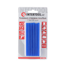 Комплект стрижнів клейових блакитних 7,4 мм * 100 мм, 12 шт INTERTOOL RT-1054