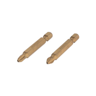 Комплект насадок викруткових PH2 1/4"*50мм, Titanium, S2, уп. 2 од., STORM INTERTOOL VT-0233