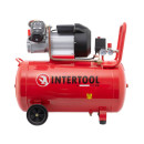 Компресор INTERTOOL PT-0008 100 л, 3 кВт, 220 В, 10 атм, 420 л/хв, 2 циліндри