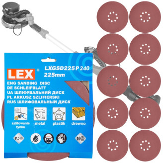 Диск наждачний LEX LXGSD225 P240