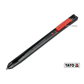 Ніж YATO YT-75002 з висувним лезом з відломними сегментами : металевий корпус і направляюча