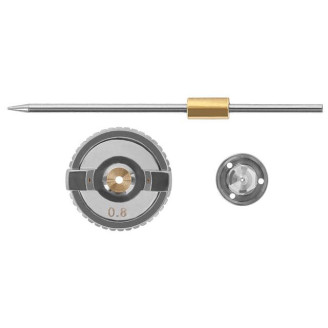 Комплект форсунки 0.8мм INTERTOOL PT-2002 для фарбопульта HVLP РТ-0101 (форсунка, повітряна головка