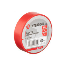 Стрічка ізоляційна, 17 мм * 10 м * 0.15 мм, червона INTERTOOL IT-0030