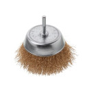 Щітка чашкова, 100 мм, 1/4" INTERTOOL BT-9101 кручений дріт покритий латунн..