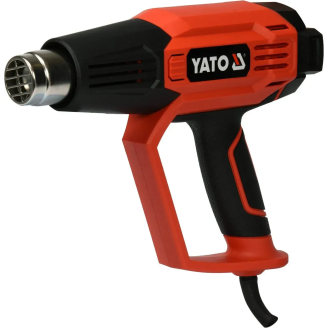Фен технічний мережевий YATO YT-82295: 2 кВт, 50-600°C, 250-500 л/хв, 7 режимів температури