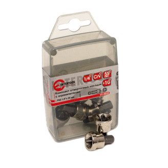 Комплект насадок викруткових 1/4"x25 мм - 10 шт. INTERTOOL VT-0025