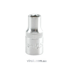 Головка торцева 6-гранна YATO : квадрат 1/4", М= 5,5 мм, L= 25 мм [24/240/400]