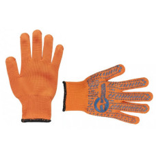 Рукавичка трикотажна INTERTOOL SP-0139 жовті ПВХ точки, 60% бавовна / 40% поліестер, 10", клас вя