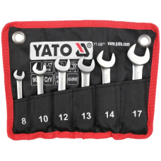 Ключі ріжково-накидні, короткі з храповиком на шарнірі YATO YT-16977