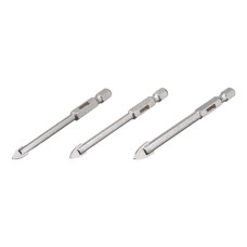 Набір свердл по склу та кераміці INTERTOOL SD-0293 5 + 6 + 8 мм HEX 1/4'' (6.35 mm)