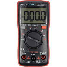Мультиметр YATO YT-730893 TRUE RMS електричних параметрів із LCD-цифровим діапазоном 19999