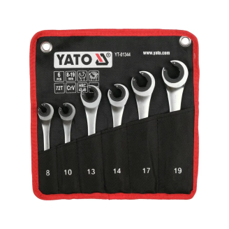 Ключі ріжково-накидні YATO YT-01344 з тріскачкою