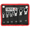 Ключі ріжково-накидні, короткі з храповиком на шарнірі YATO YT-16977