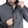 INTERTOOL SP-3135 Куртка SOFTSHELL темно-чорна, тришарова, розмір XXL