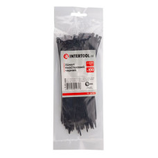 INTERTOOL TC-2516 Хомут пластиковий 2,5 x150мм, (100 шт/упак), чорний