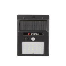 Світильник акумуляторний настінний INTERTOOL LB-0112 , 20SMD, вуличний, сонячна панель, датчик руху