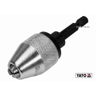 Патрон для дриля YATO : HEX-1/4, Ø=0.5-6.5 мм, L= 75 мм, металевий