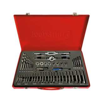 Набір плашок INTERTOOL SD-8052 M3-M12 та мітчиків M3-M12, 52ед