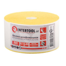 Шліфувальна шкірка на паперовій основі К60, 115мм*50м INTERTOOL BT-0816