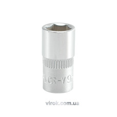 Головка торцева 6-гранна YATO : квадрат 1/4", М= 9 мм, L= 25 мм [24/240/400]