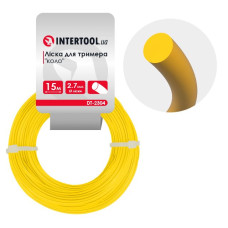 Лiска для тримера ,коло, 2.7 мм x 15 м INTERTOOL DT-2304