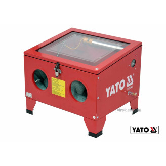 Піскоструйна камера YATO YT-55840 : 90 л, 4 форсунки, 0.27-0.82 МПа, спож.пов. 424-707 л/хв, 59х49х49 см