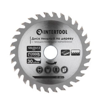 Диск пильний по дереву INTERTOOL CT-3013